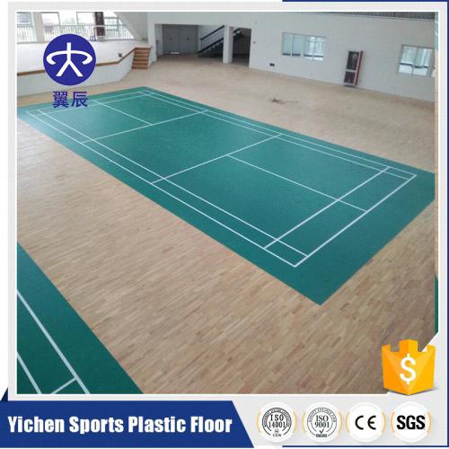 羽毛球館PVC運動地板，羽毛球場運動地板施工安裝效果